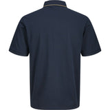Jack & Jones Tipped Polo Shirt In Navy Blazer