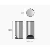 Joseph Joseph Arc 30L Easy-push Stainless-Steel Pedal Bin
