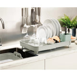 Joseph Joseph Extend Expandable Dish Drainer In Stone Green