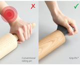 Joseph Joseph Grip-Pin Ergonomic Rolling Pin - Grey