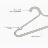Joseph Joseph Orderly™ Set of 5 Anti-tangle Clothes Hangers In Ecru