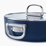 Joseph Joseph Space Folding Handle Ceramic Non-stick 28cm Blue Shallow Casserole Pan & Lid