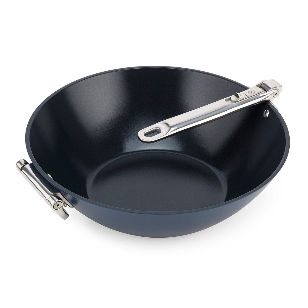 Joseph Joseph Space Folding Handle Ceramic Non-stick 32cm Blue Wok