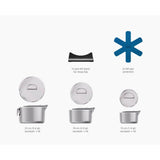 Joseph Joseph Space Steel Folding Handle 3-Piece Saucepan Set In Stainless Steel