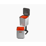 Joseph Joseph Totem Compact 40L Stainless-steel Waste & Recycling Bin