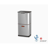 Joseph Joseph Totem Max 60L Stainless-steel Waste & Recycling Bin