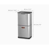 Joseph Joseph Totem Max 60L Stainless-steel Waste & Recycling Bin