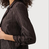 Joseph Ribkoff Abstract Collared Shirt Style In Mocha
