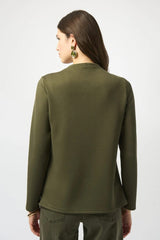 Joseph Ribkoff Asymmetric Wrap In Khaki
