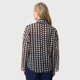 Joseph Ribkoff Chic Polka Dot Pullover Style In Blue Multi