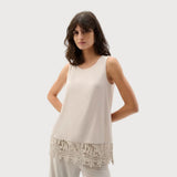 Joseph Ribkoff Chic Sleeveless Pullover Style In Moonstone