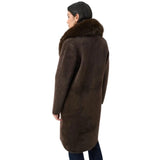 Joseph Ribkoff Detachable Faux-Fur Shawl Collar Coat In Mocha
