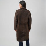 Joseph Ribkoff Detachable Faux-Fur Shawl Collar Coat In Mocha