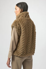 Joseph Ribkoff Fur Vest In Mink