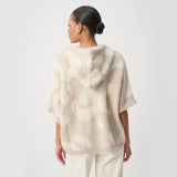 Joseph Ribkoff Hooded Animal Print Sweater In Cream
