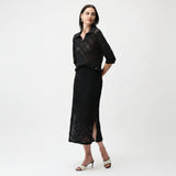 Joseph Ribkoff Lace Skirt In Black
