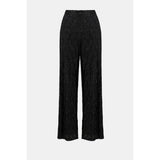 Joseph Ribkoff Lurex Cascade Wide-Leg Pants In Black