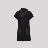 Joseph Ribkoff Straight Quilted-Details Vest In Black