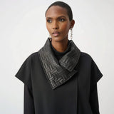 Joseph Ribkoff Straight Quilted-Details Vest In Black