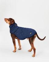 Joules Navy Newdale Quilted Dog Coat