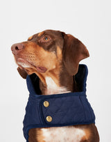 Joules Navy Newdale Quilted Dog Coat
