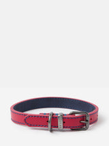 Joules Pink Leather Dog Collar