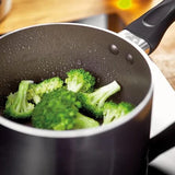 Radiant Essentials 3 Piece Saucepan Set Non-Stick In Black