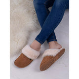 Just Sheepskin Duchess Mule Slippers in Chestnut