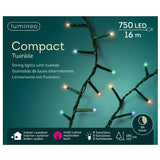Kaemingk LED Compact Lights Twinkle Effect Green/Multi 1600cm-750L