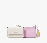 Kate Spade Double Up Colorblocked Crossbody in Parchment Multi