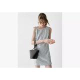 kate Spade Halo Fine Grain Leather Mini Bucket In Black