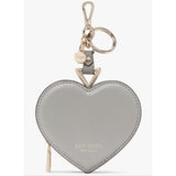 Kate Spade Liv Heart Coin Purse In Nimbus Grey