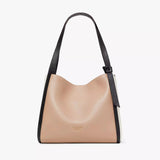 Kate Spade New York Knott Leather Colour Block Shoulder Bag in Kraft Paper/Multi