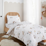 Little Bianca Cotton Bunny Rabbit Friends Duvet Cover Set