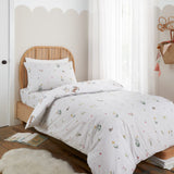 Little Bianca Cotton Bunny Rabbit Friends Duvet Cover Set