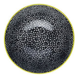 KitchenCraft Glazed Stoneware Bowl Black Floral