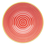 KitchenCraft Red Swirl and Black Spots 15.7cm Ceramic Bowl