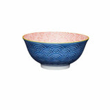 KitchenCraft Arched Pattern Ceramic Bowl, 16Cm In Blue