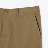 Lacoste Slim Fit Stretch Cotton Bermuda Shorts in Beige