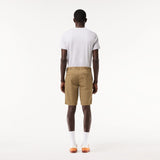 Lacoste Slim Fit Stretch Cotton Bermuda Shorts in Beige