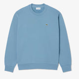 Lacoste Cotton Fleece Sweatshirt In Grayish Blue