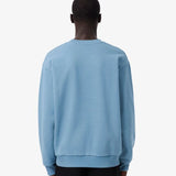 Lacoste Cotton Fleece Sweatshirt In Grayish Blue