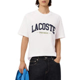 Lacoste Cotton Logo Bianco Nero In White