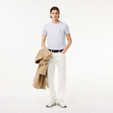 Lacoste Crew Neck Pima Cotton Jersey T-Shirt in Light Blue