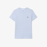 Lacoste Crew Neck Pima Cotton Jersey T-Shirt in Light Blue