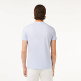 Lacoste Crew Neck Pima Cotton Jersey T-Shirt in Light Blue