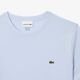 Lacoste Crew Neck Pima Cotton Jersey T-Shirt in Light Blue