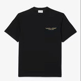 Lacoste Embroidered Cotton T-shirt Noir