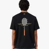 Lacoste Embroidered Cotton T-shirt Noir