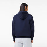 Lacoste Kangaroo Pocket Fleece Zipped Sweatshirt Navy